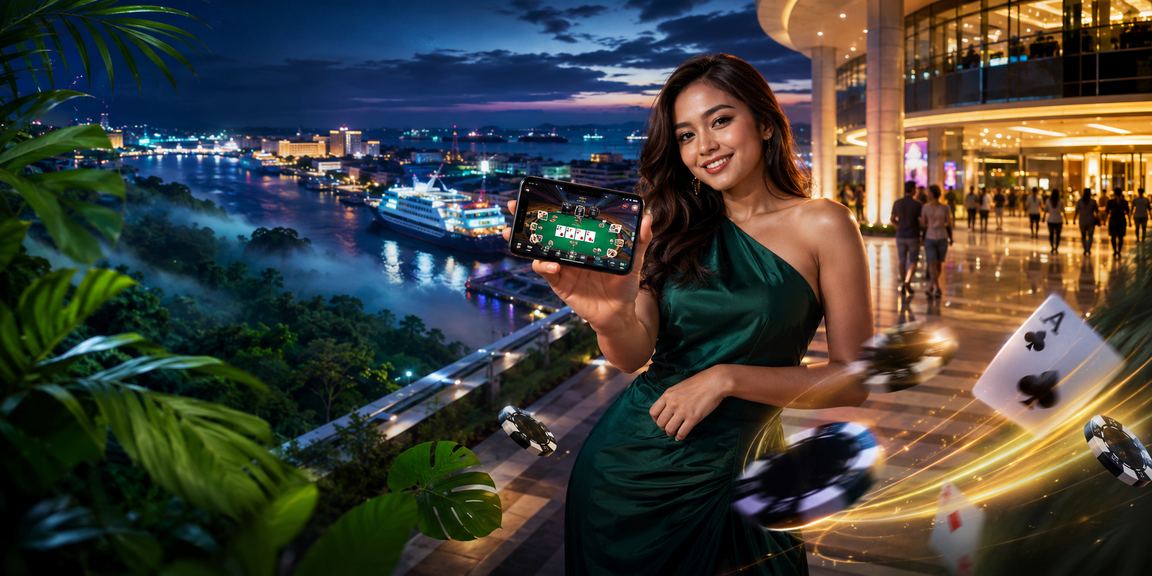 Permainan poker gaya Malaysia dalam suasana kasino dalam talian yang elegan